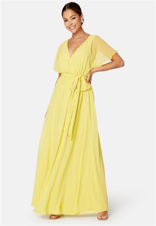 Goddiva Flutter Chiffon Maxi Dress