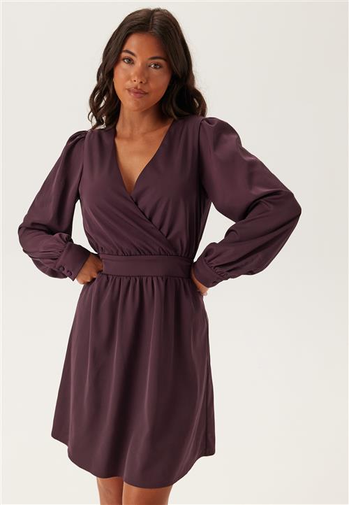 BUBBLEROOM Wrap Satin Dress