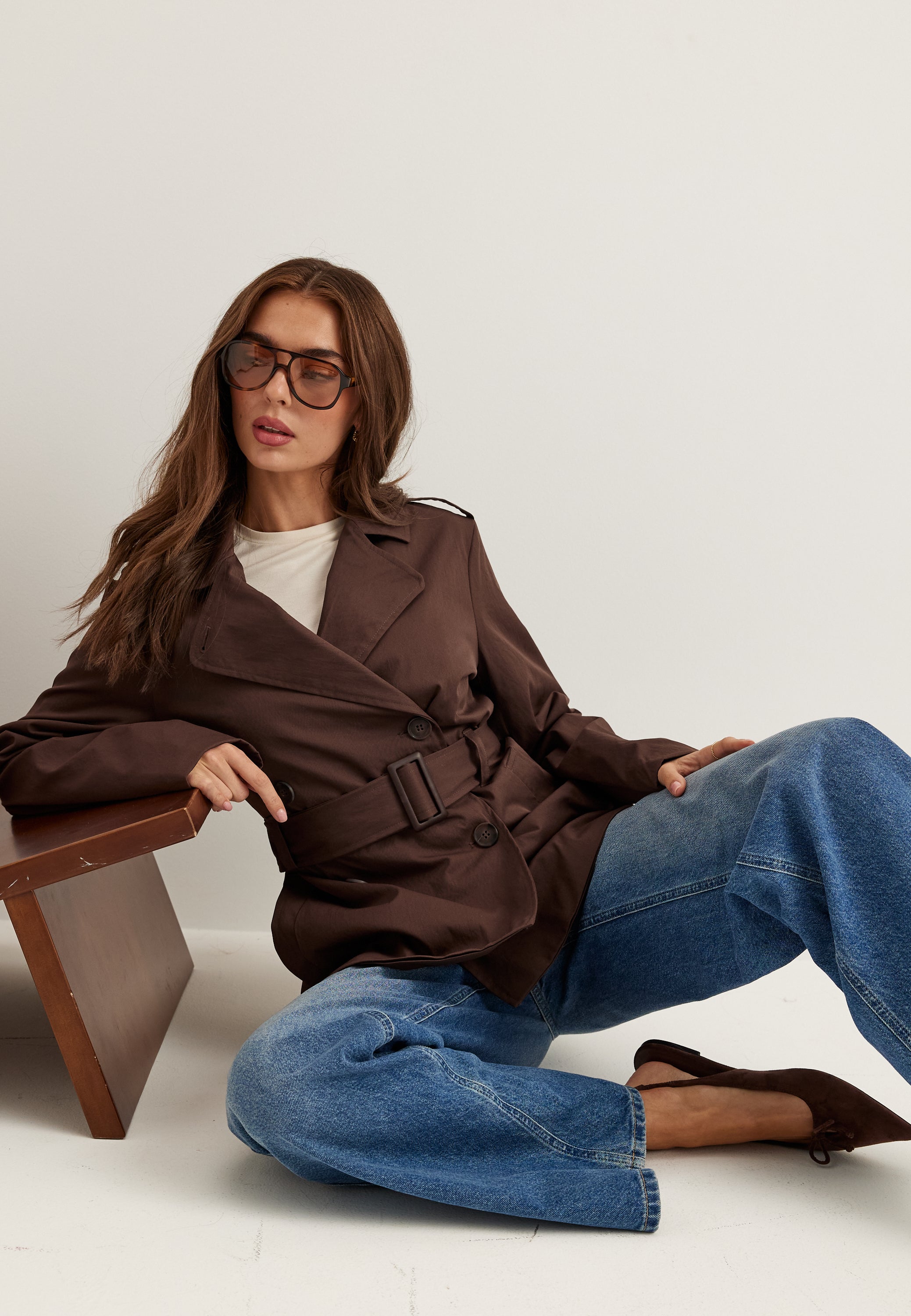 BUBBLEROOM Short Trench Coat