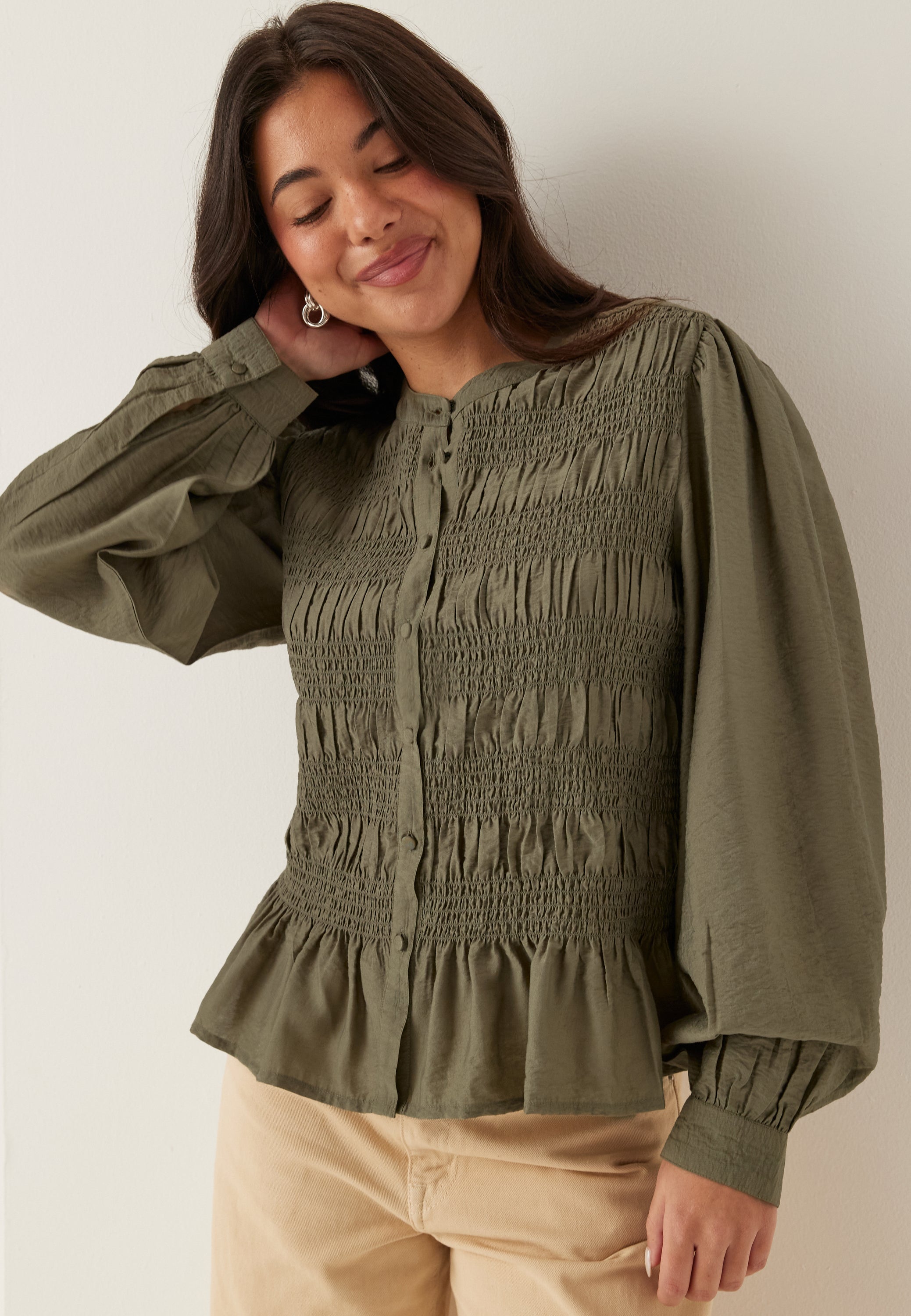 Happy Holly Smock Blouse