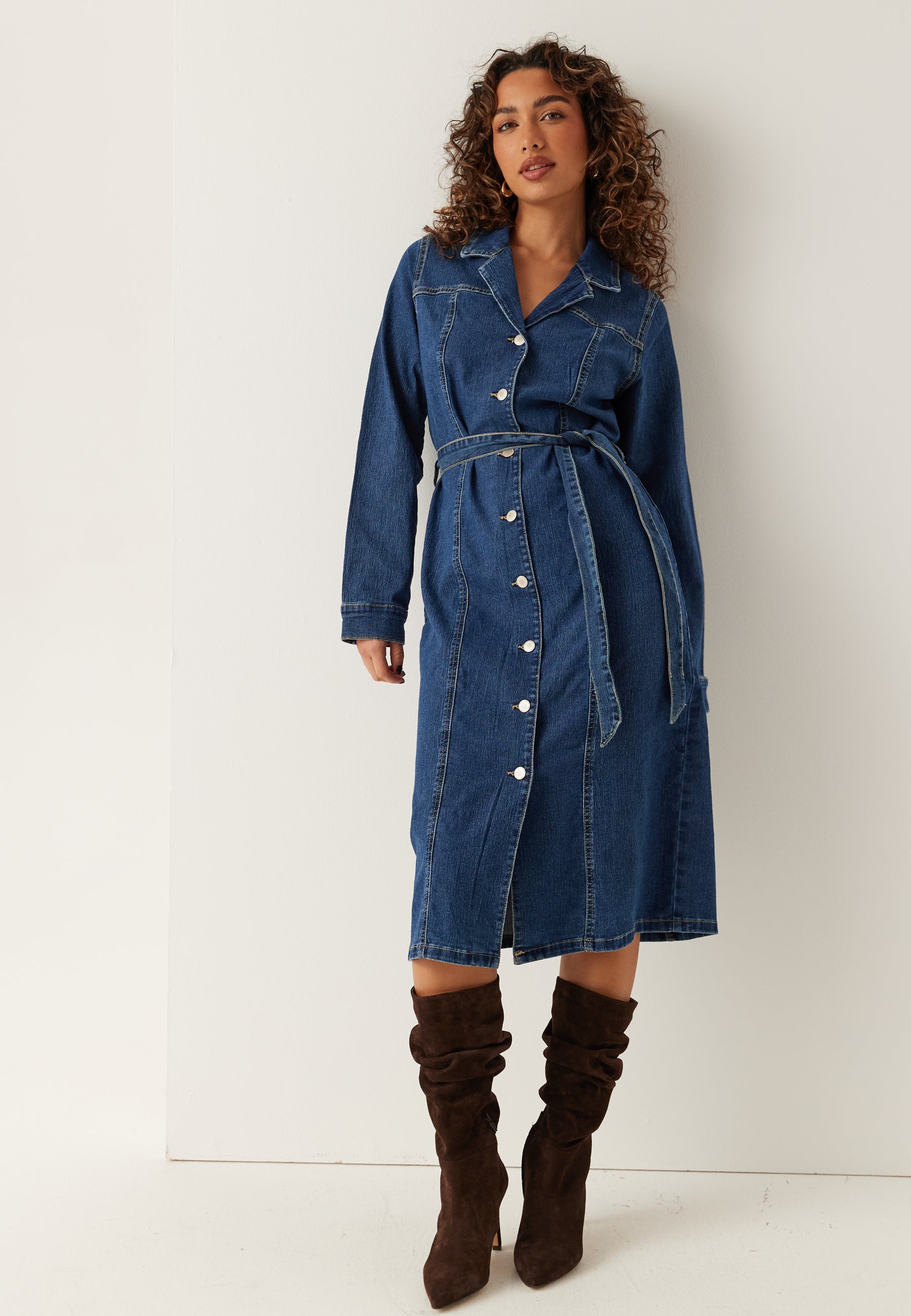 VERO MODA Vmtelly Ls 7/8 DNM DRESS