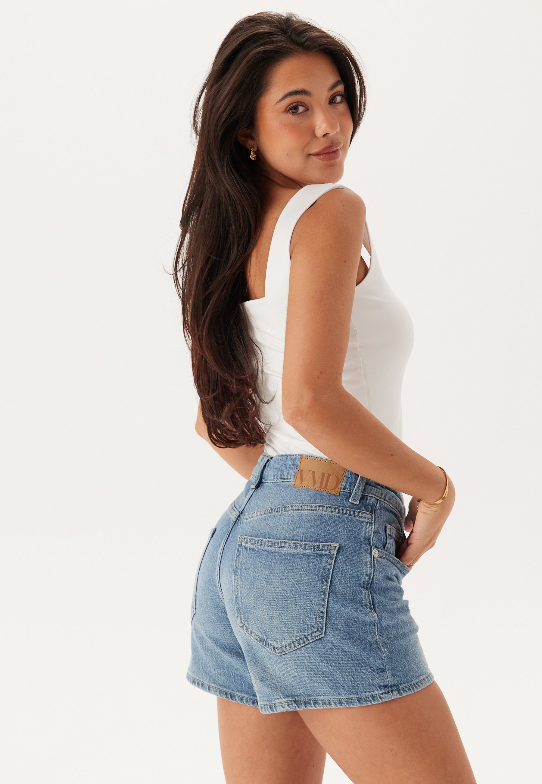 VERO MODA Vmtess mid rise short denim shorts