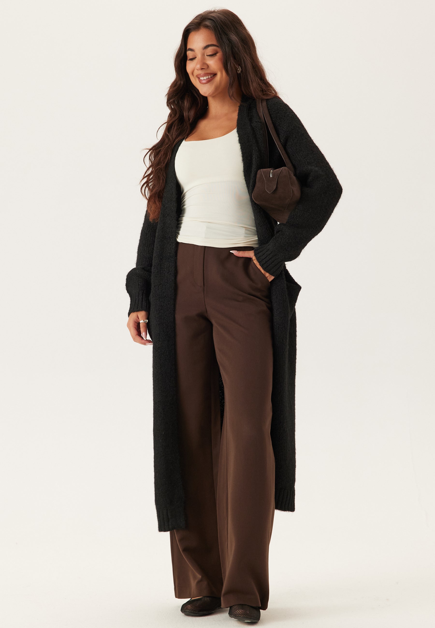 Object Collectors Item Objmilu Ls Lo Long Knit Cardig