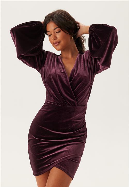 Bubbleroom Occasion Velvet Wrap Dress