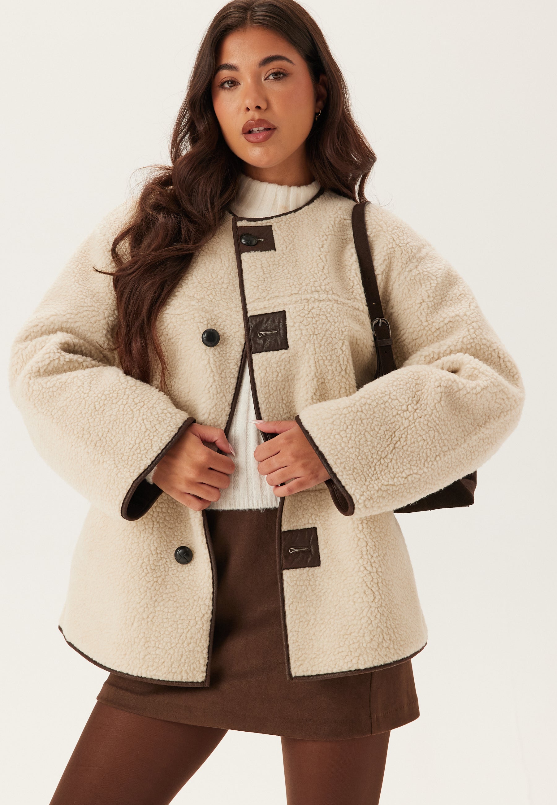 Pieces Pcjulie Reversible Teddy Coat
