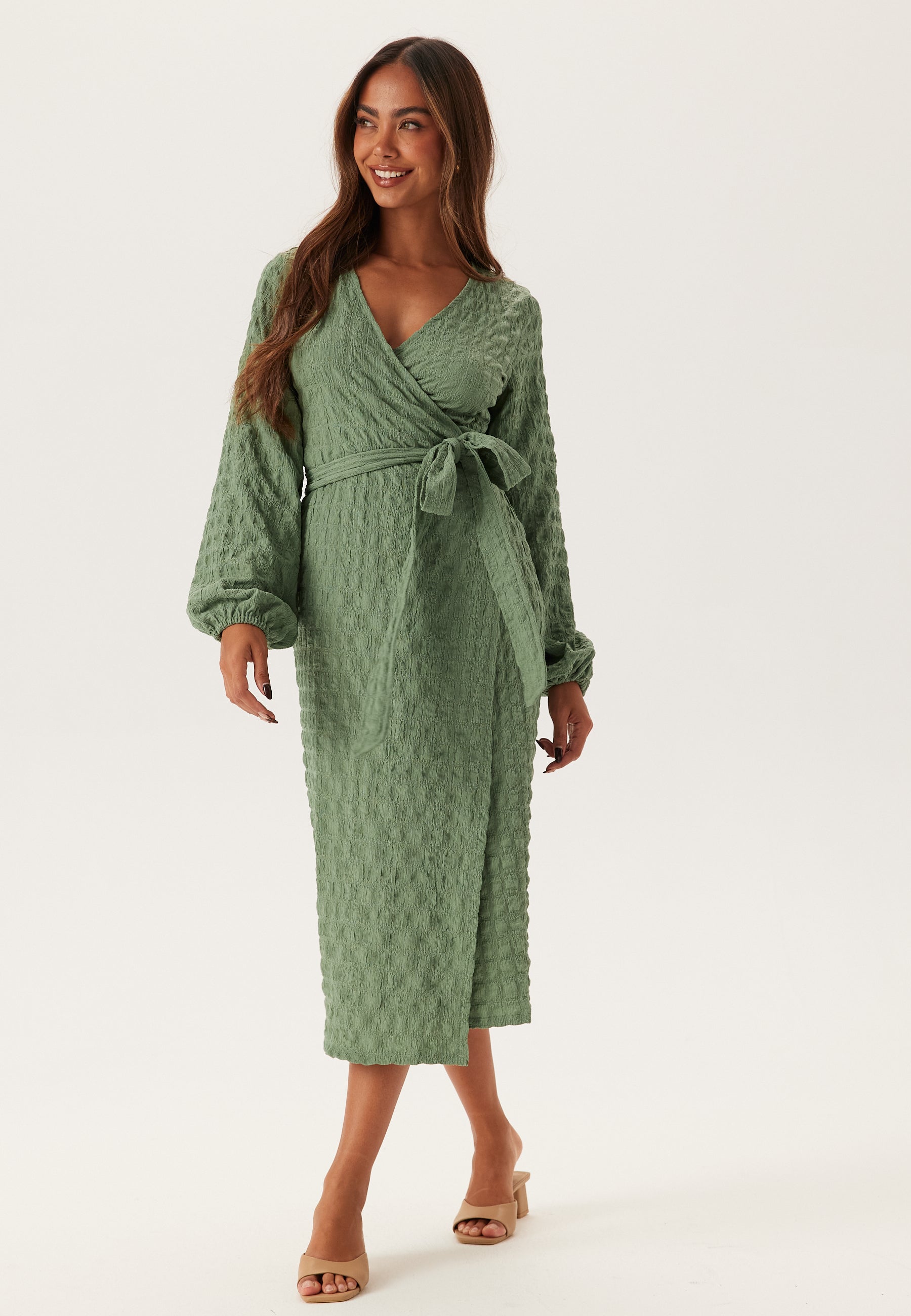 BUBBLEROOM Structure Wrap Dress