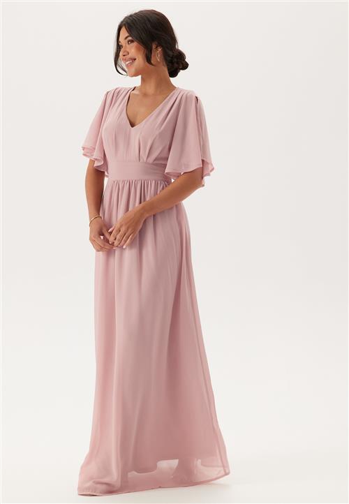 Bubbleroom Occasion Butterfly Sleeve Chiffon Gown