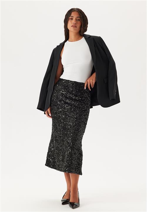 Pieces Pcserena Sequin Hw Midi Skirt