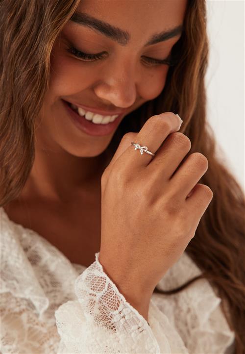 Pilgrim Lulu Bow Stack Ring Silver-pla