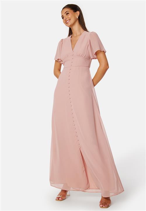 Bubbleroom Occasion Butterfly Sleeve Button Gown