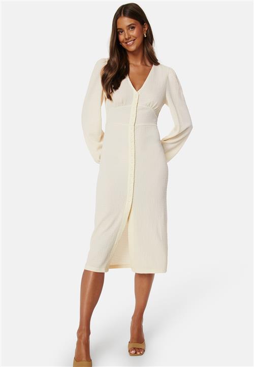 BUBBLEROOM Structure Button Midi Dress