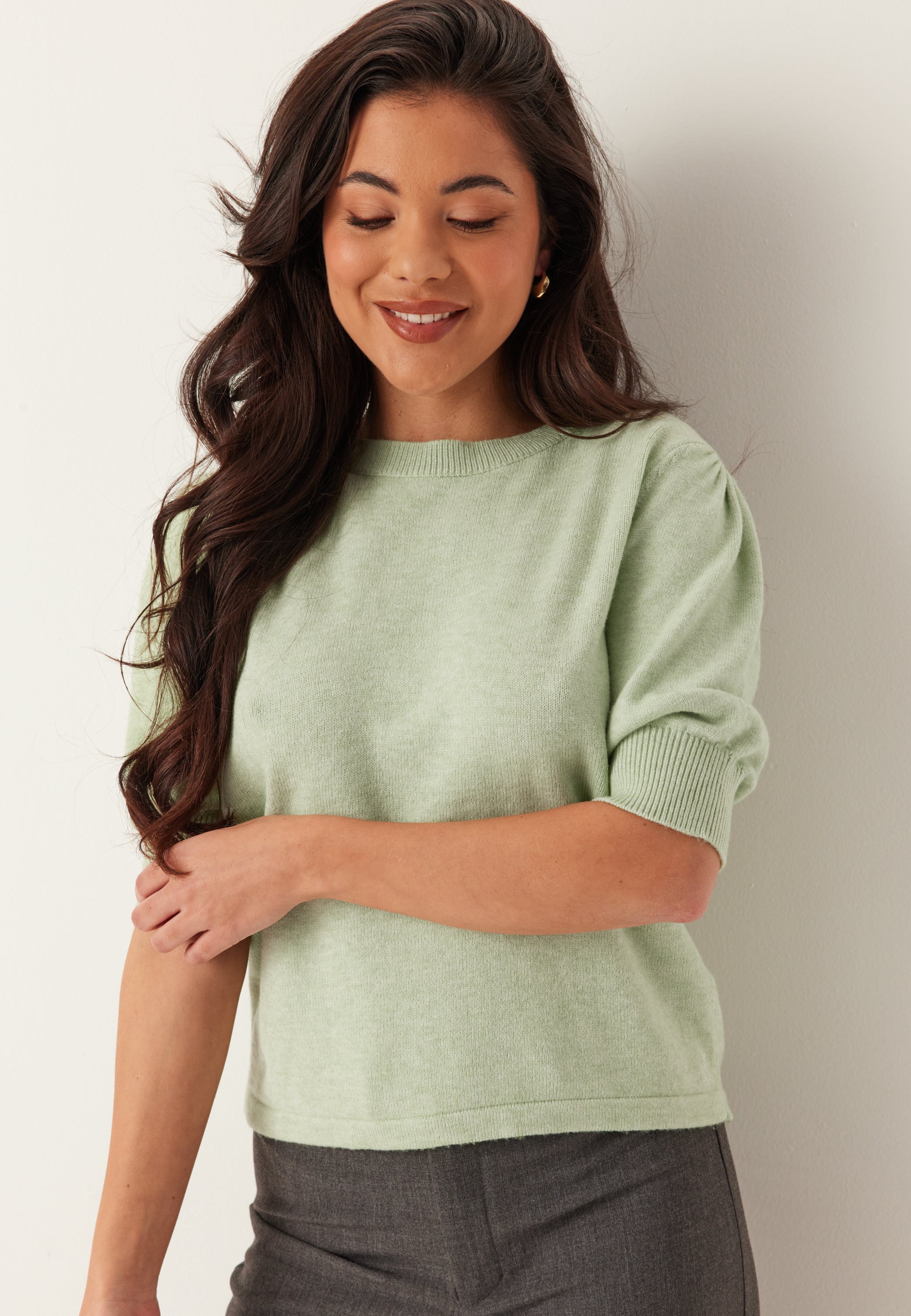 VILA Viril 2/4 SLEEVE O-NECK KNIT T