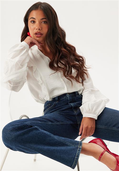 BUBBLEROOM V-neck Frill Blouse