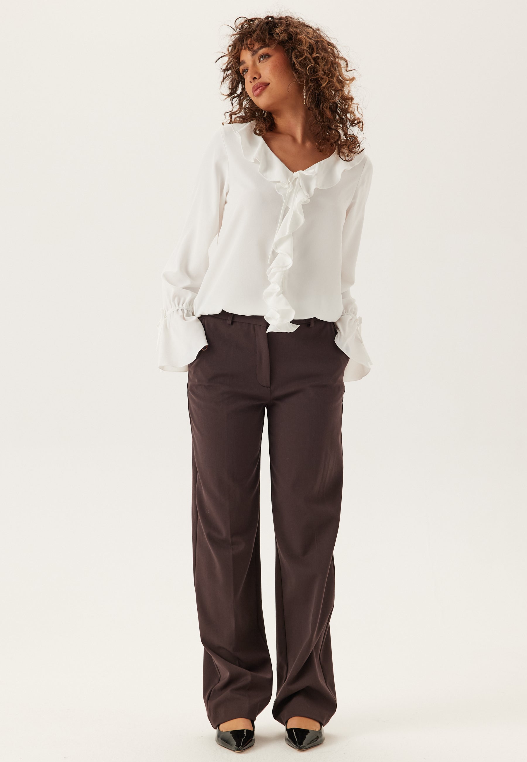 BUBBLEROOM Frill Tie Blouse