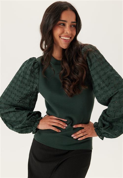 Happy Holly Broderie Anglaise Sleeve Top