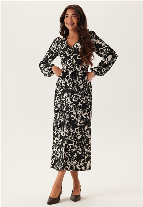 BUBBLEROOM Structure Button Midi Dress