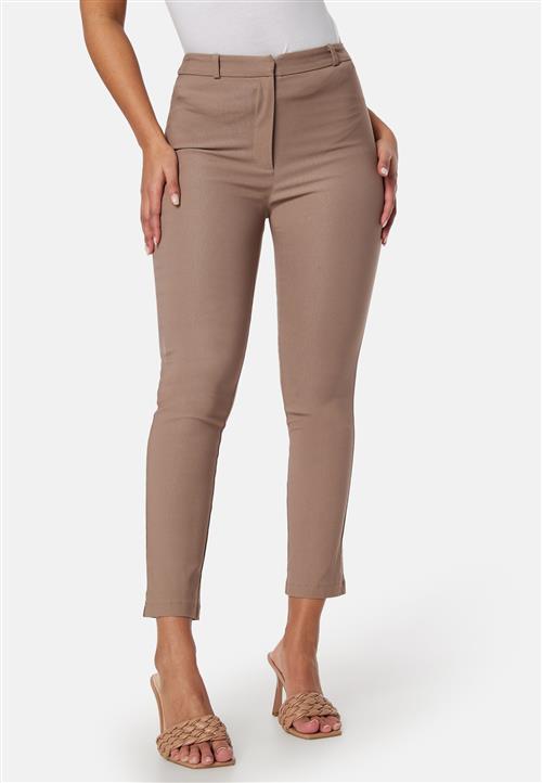 BUBBLEROOM High Waist Stretchy Ankle Slit Trousers