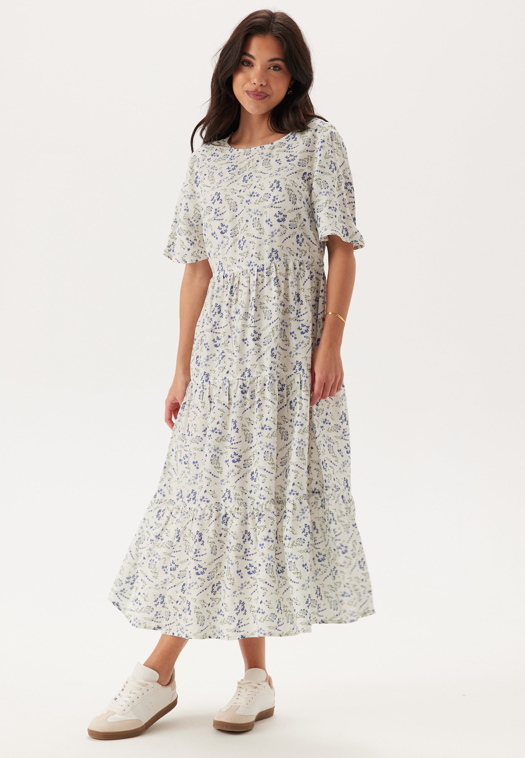Happy Holly Butterfly Sleeve Viscose Midi Dress