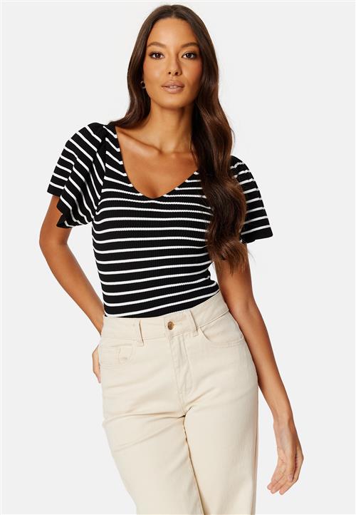 ONLY Onllleelo Stripe Back Pullover Knit