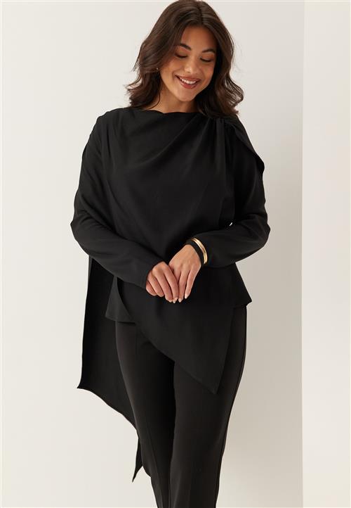 BUBBLEROOM Draped Cape Blouse
