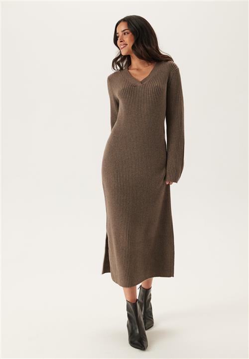 Object Collectors Item Objelva L/S RE V-NECK KNIT DRESS