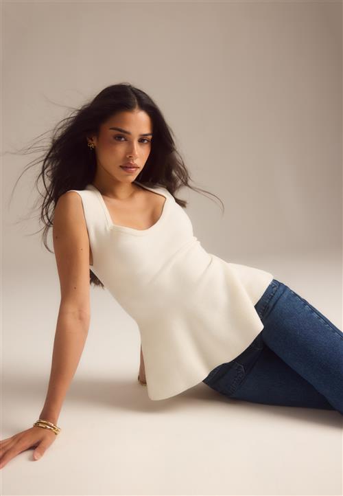 BUBBLEROOM Knitted Peplum Top