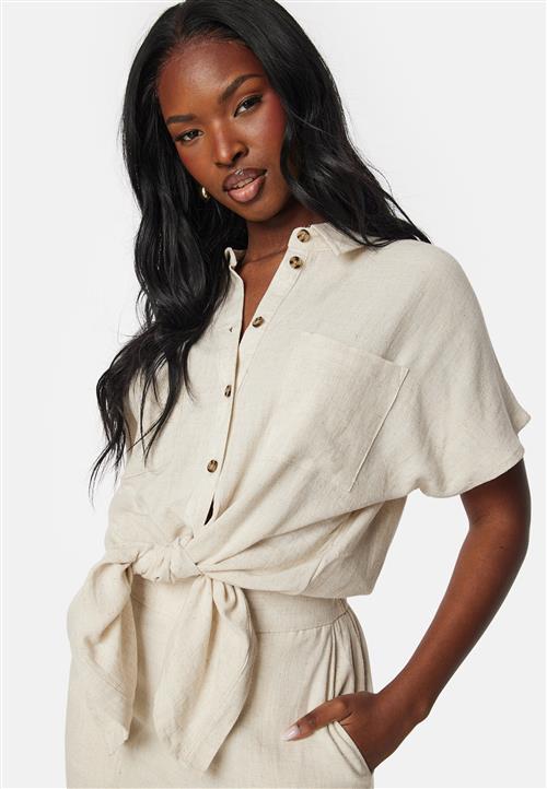 Pieces Pcvinsty Linen Tie Shirt