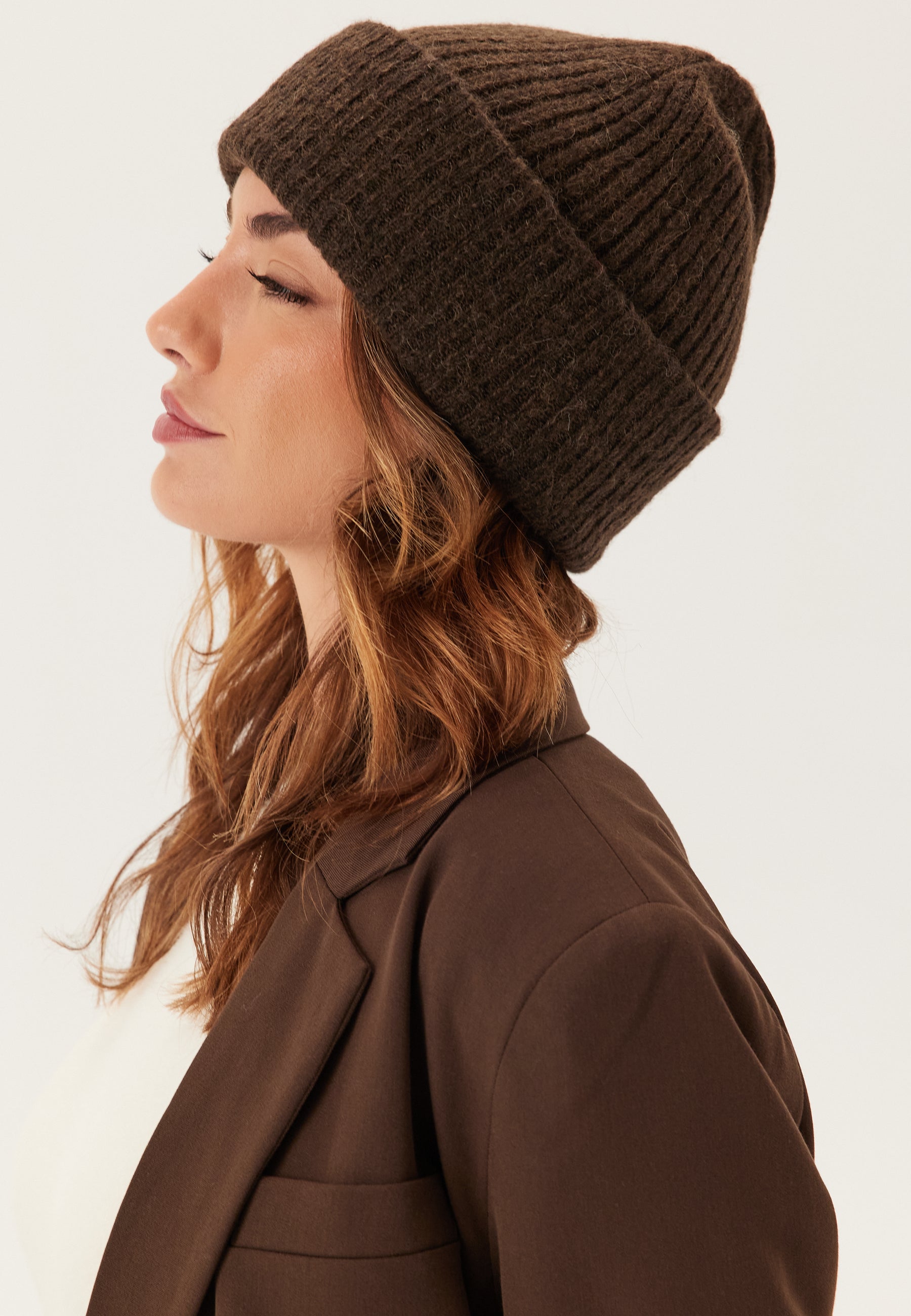 SELECTED Slflulu Wool Blend Knit Beanie