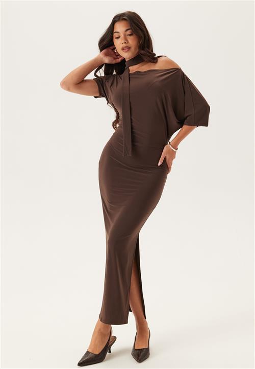 John Zack Off Shoulder Midaxi Dress