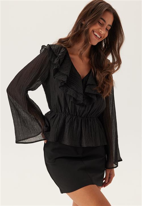 BUBBLEROOM Ruffle Wide Sleeve Blouse