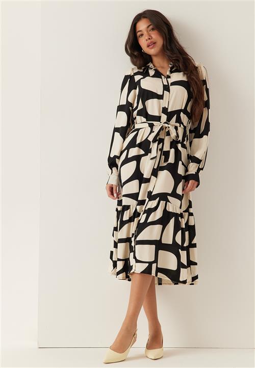 Happy Holly Viscose Flounce Shirt Dress