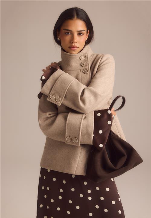 BUBBLEROOM High Neck Short Coat