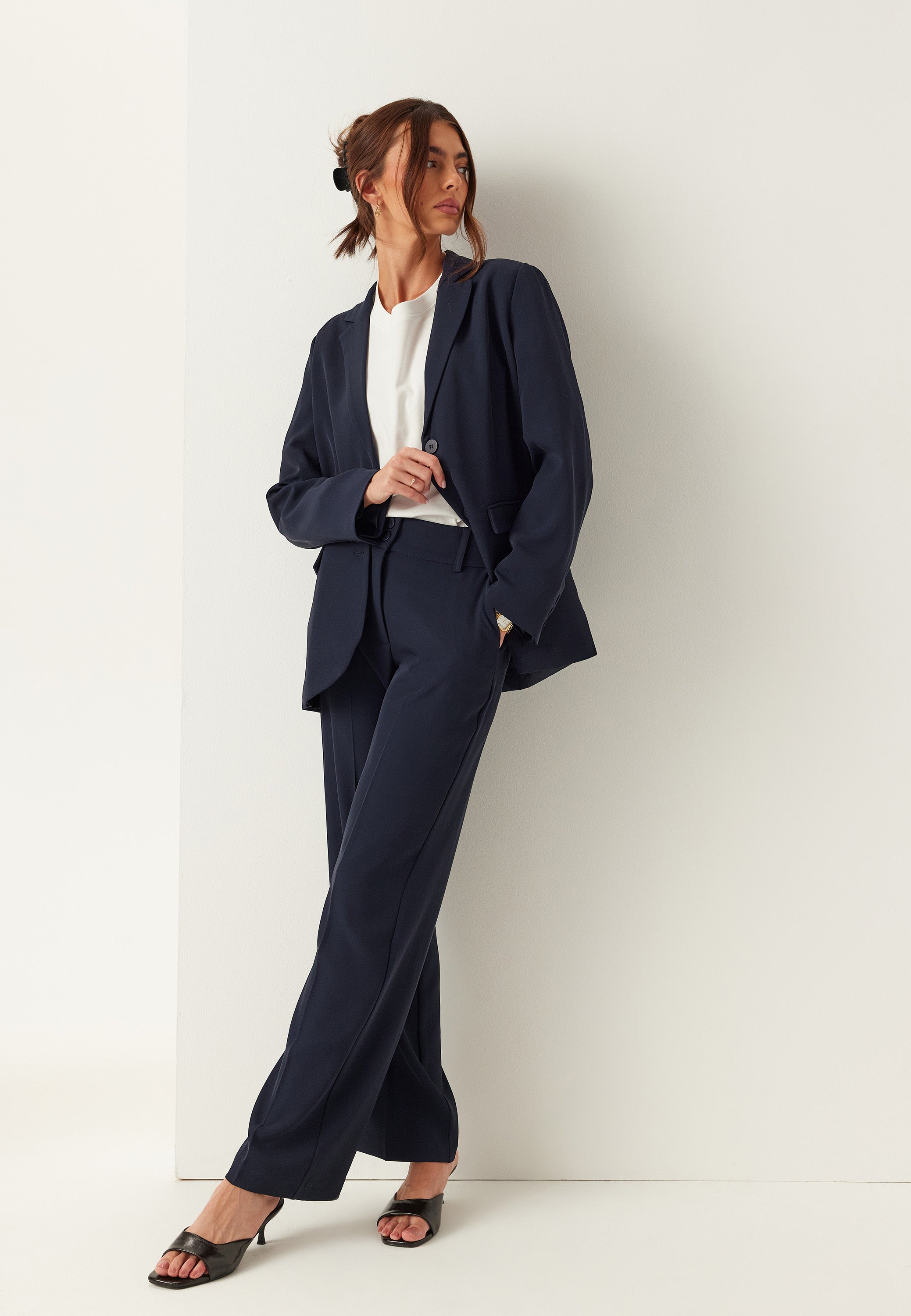 BUBBLEROOM Straight Leg Trousers