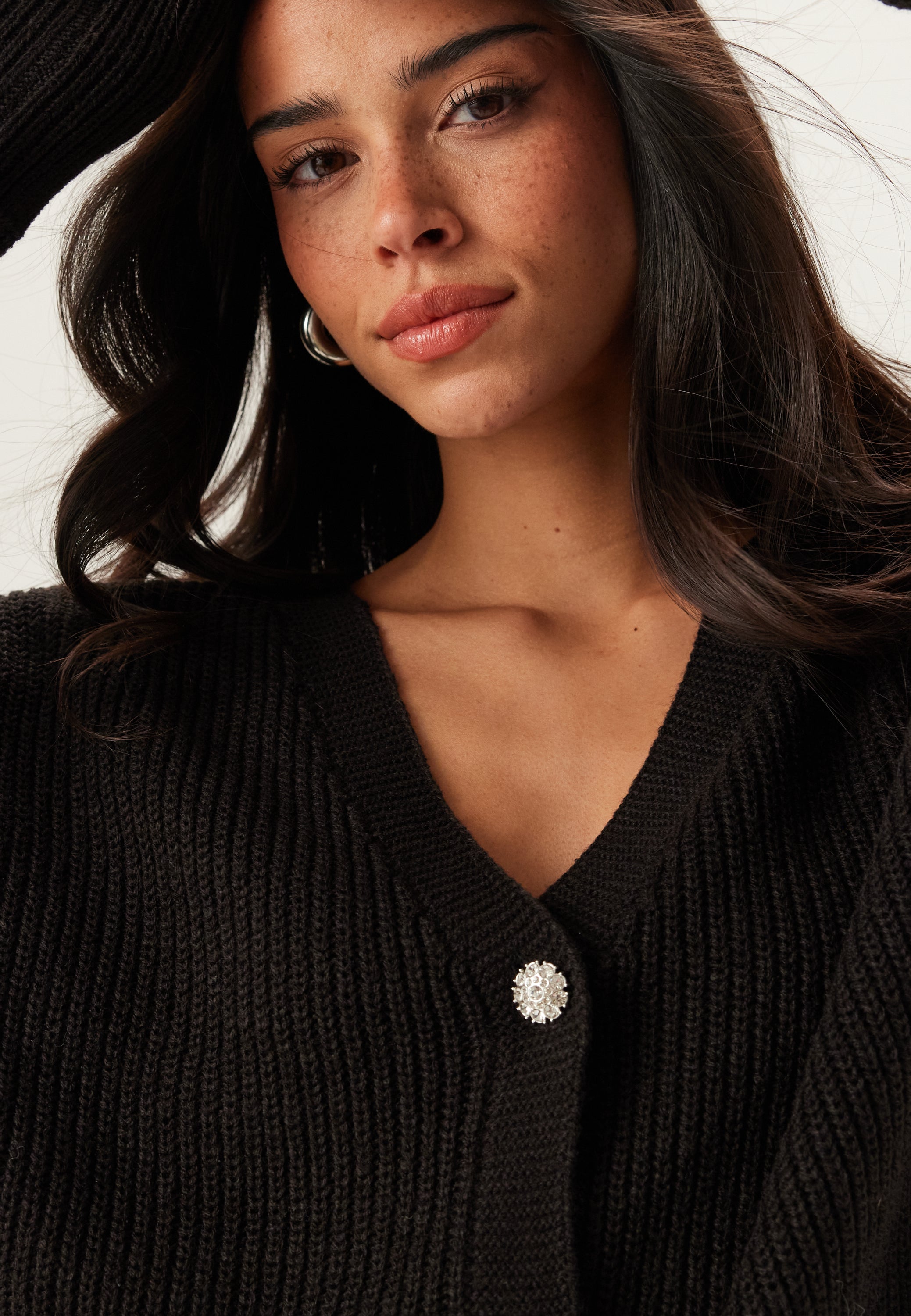 VERO MODA Vmlealight Ls V-neck Jewel Cardigan