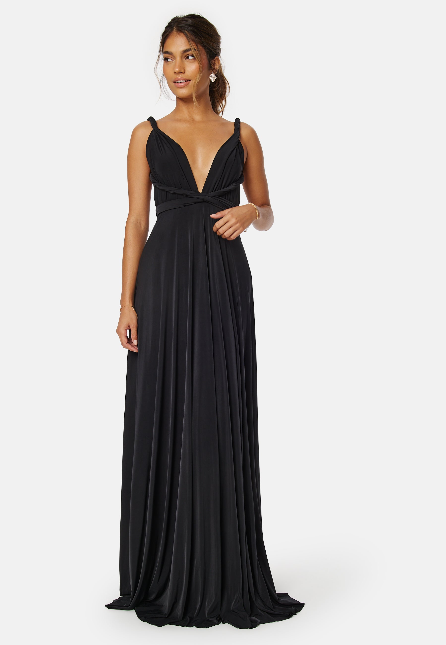 Goddiva Multi Tie Maxi Dress
