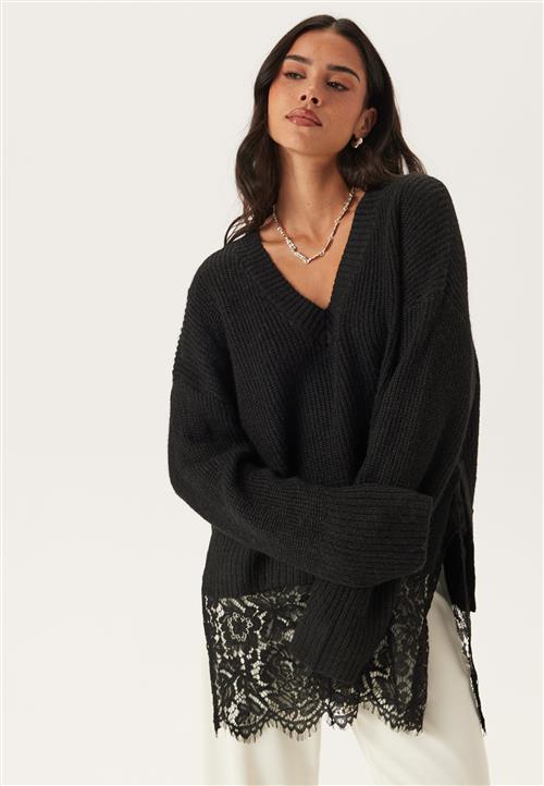 ONLY Onlvivia Ls Life V-neck Lace M