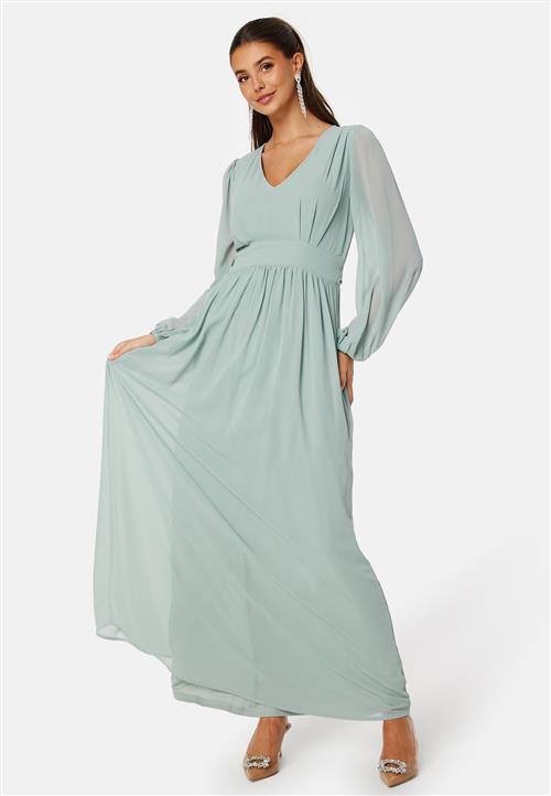 Bubbleroom Occasion Long sleeve V-Neck Chiffon Gown