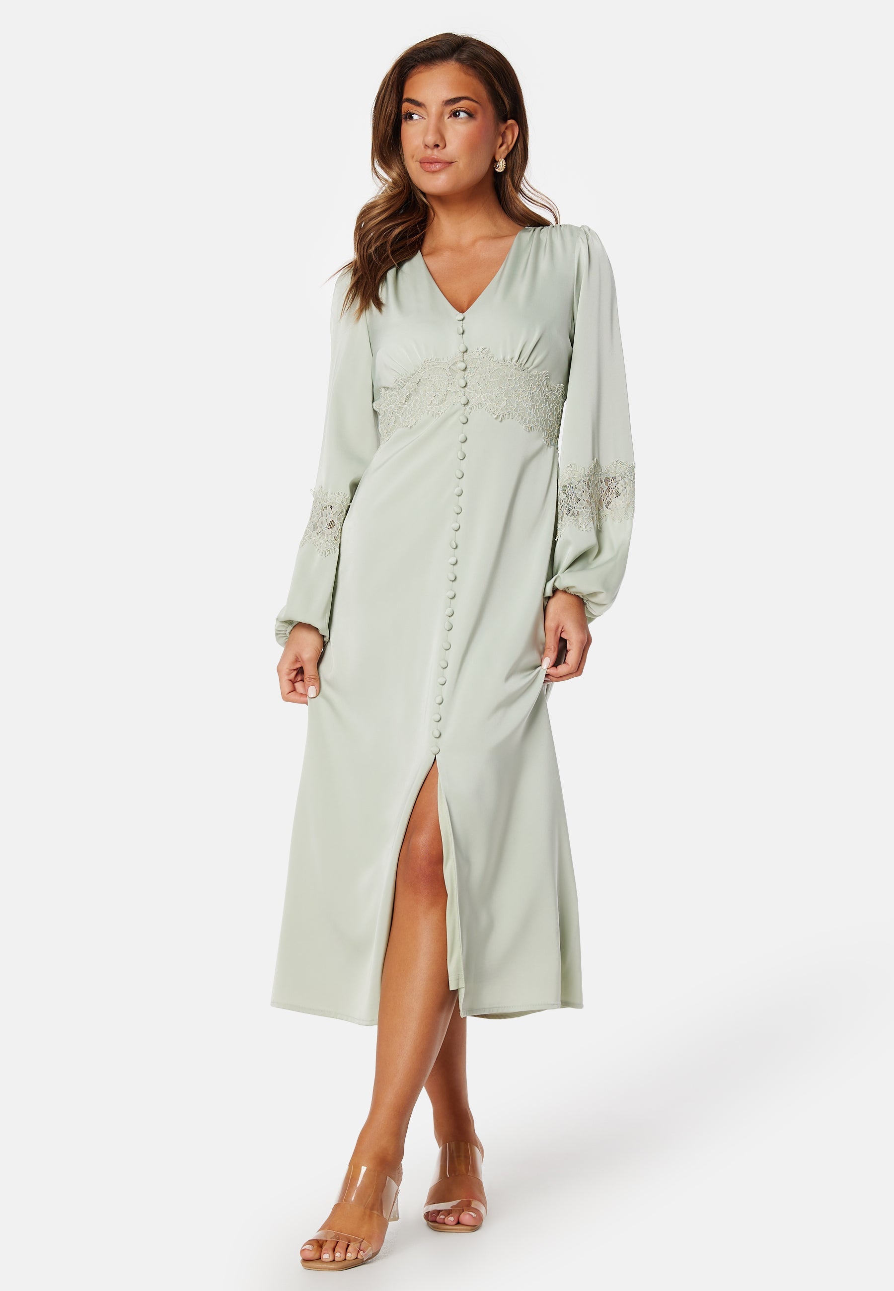 Bubbleroom Occasion Satin Midi Dress