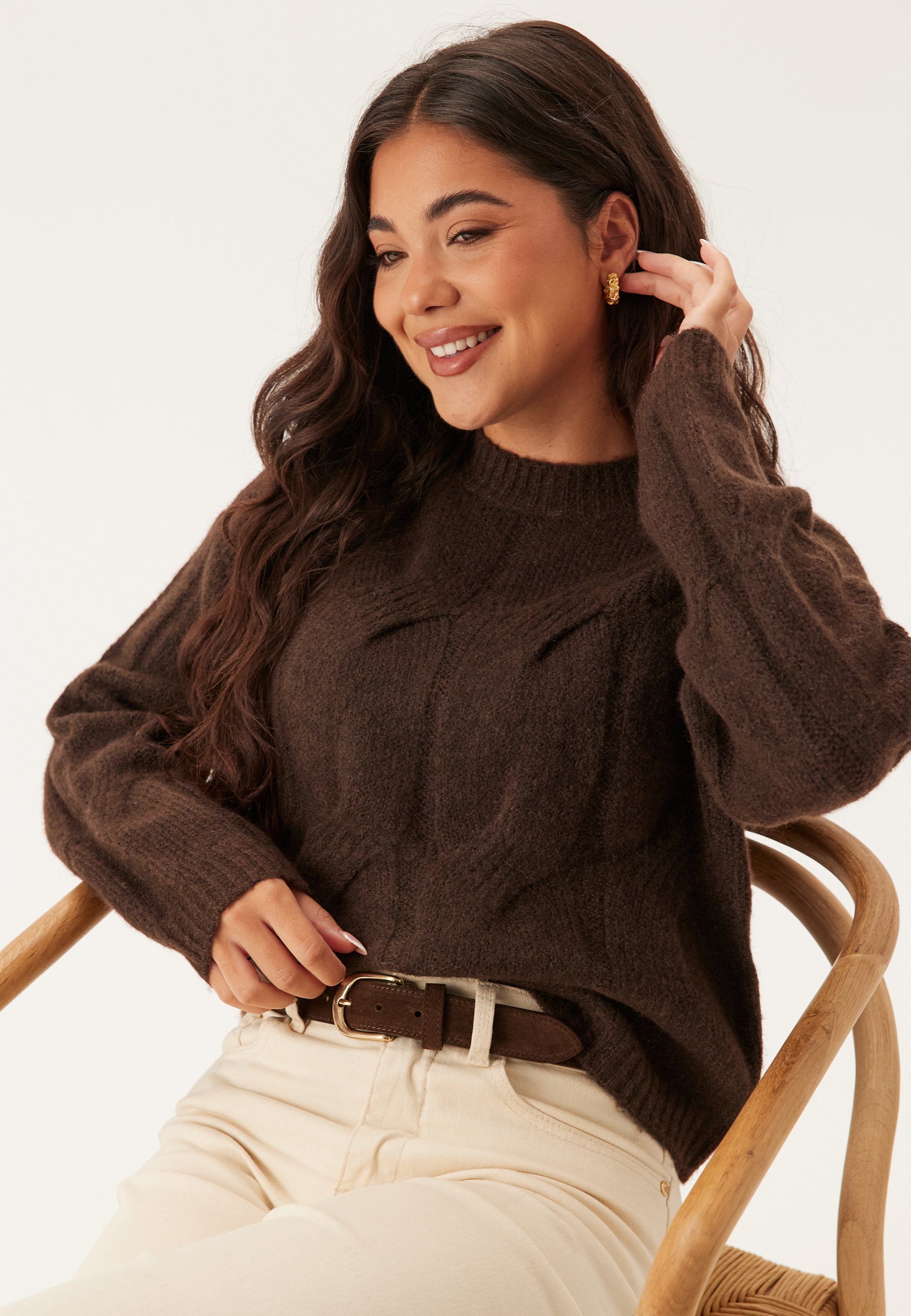 Pieces Pcjenna Ls O-neck Cable Knit