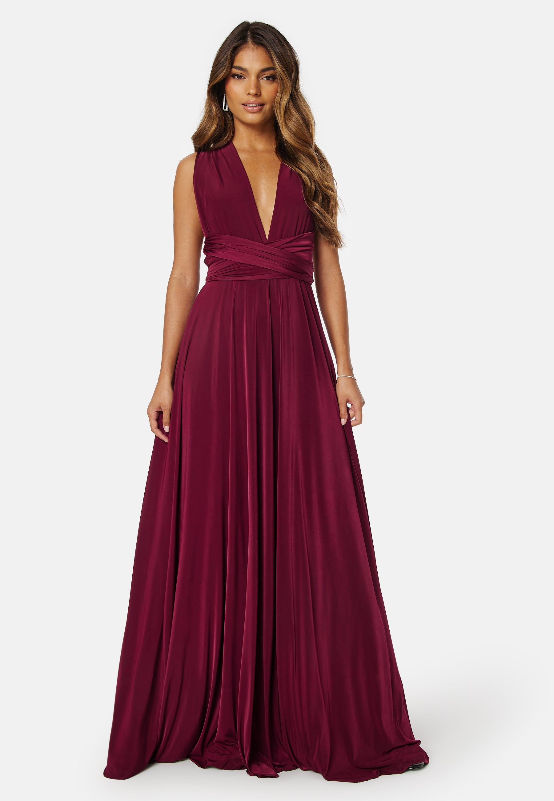 Goddiva Multi Tie Maxi Dress