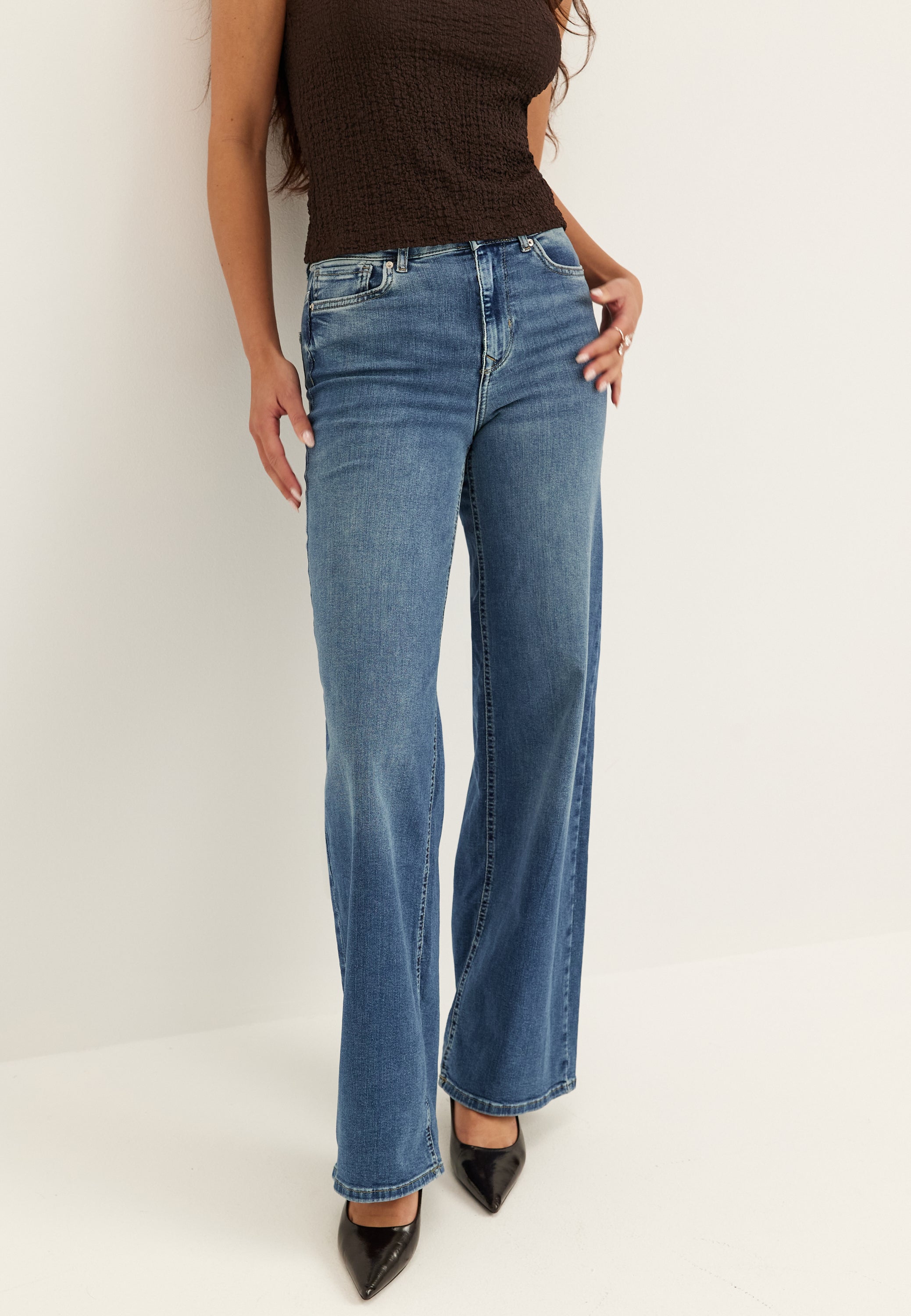 ONLY Onlmadison Blush HW Wide Denim