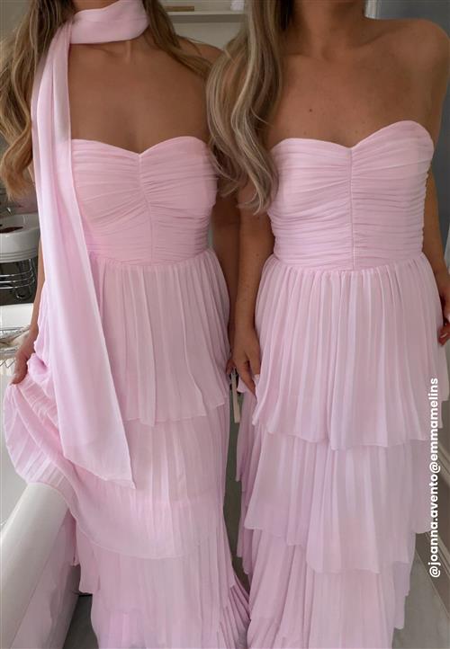 Bubbleroom Occasion Pleated Bandeau Gown