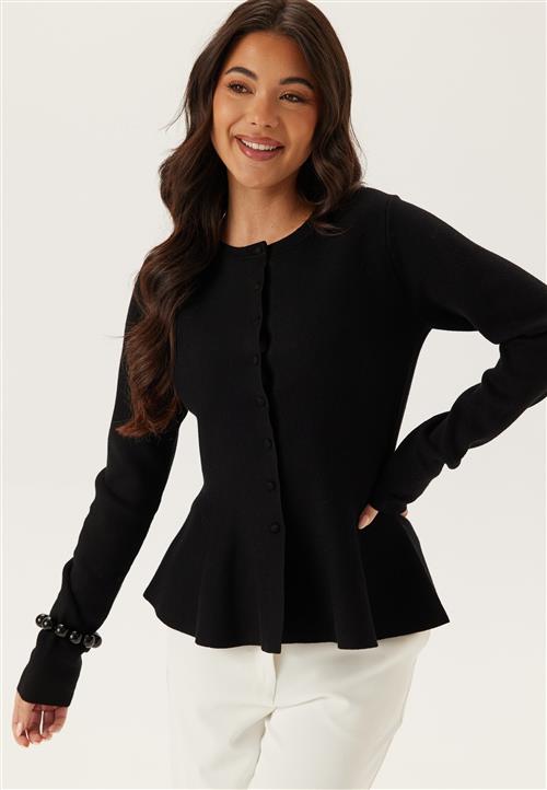 BUBBLEROOM Knitted Peplum Cardigan
