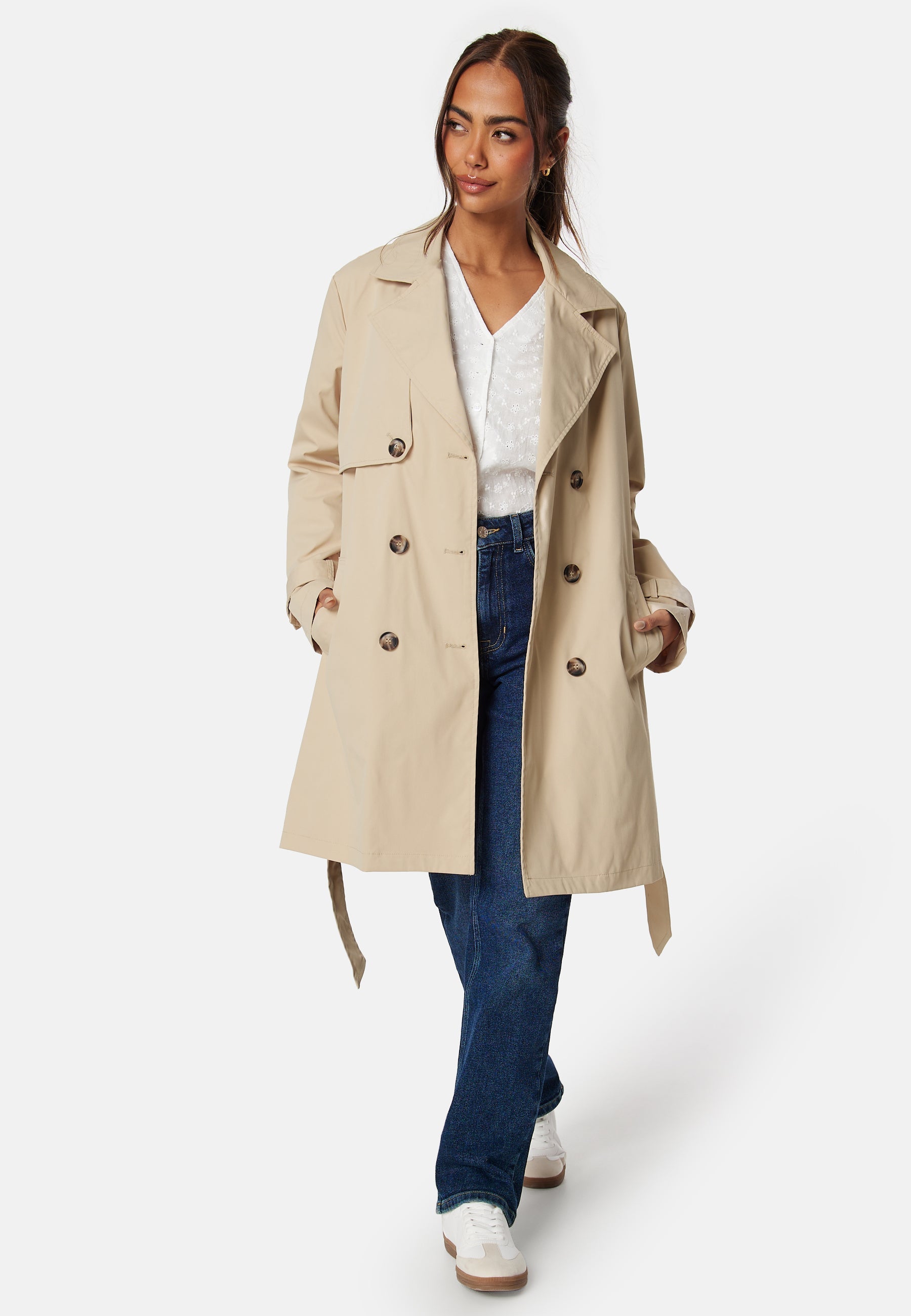 Happy Holly Double Breasted Trenchcoat