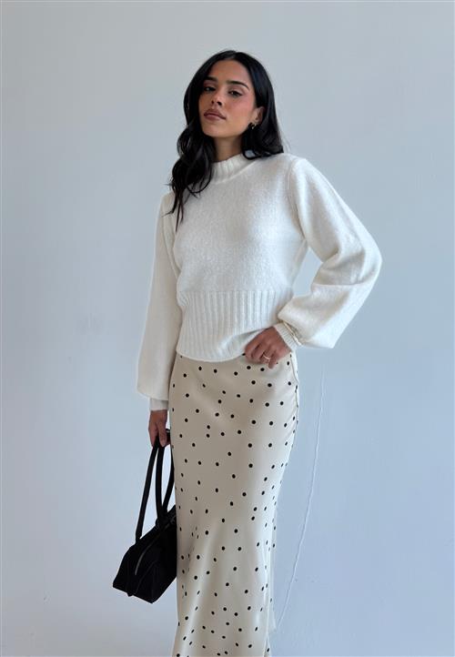 BUBBLEROOM Volume Sleeve Knitted Sweater
