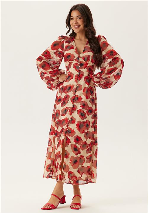 Bubbleroom Occasion Jacquard Chiffon Midi Dress