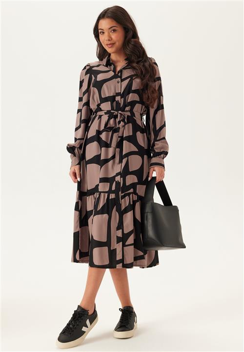 Happy Holly Viscose Flounce Shirt Dress
