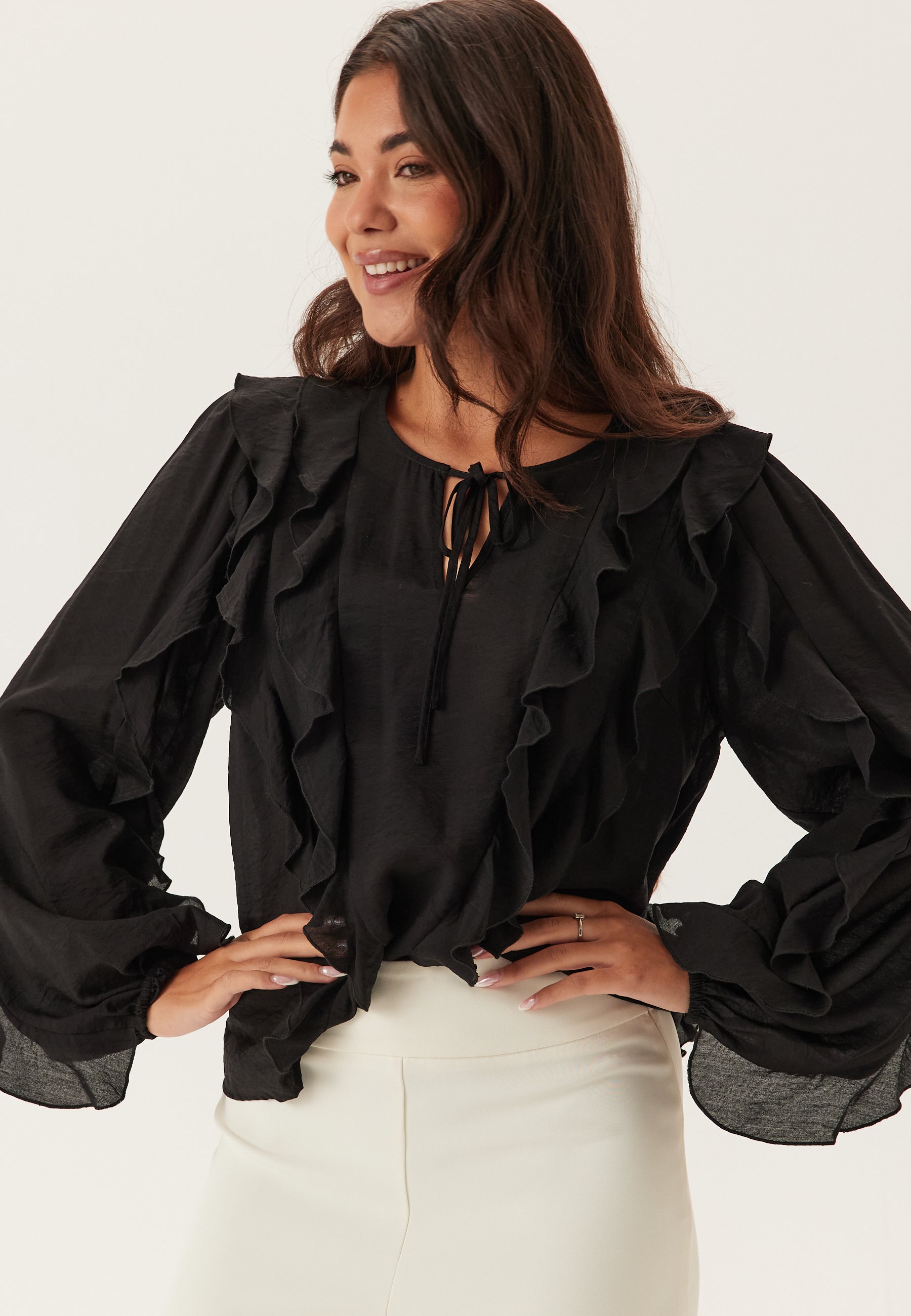 Happy Holly Frill Blouse