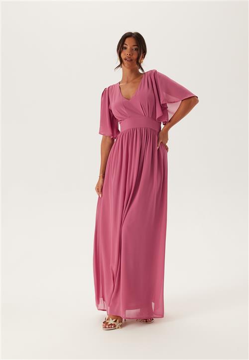 Bubbleroom Occasion Butterfly Sleeve Chiffon Gown