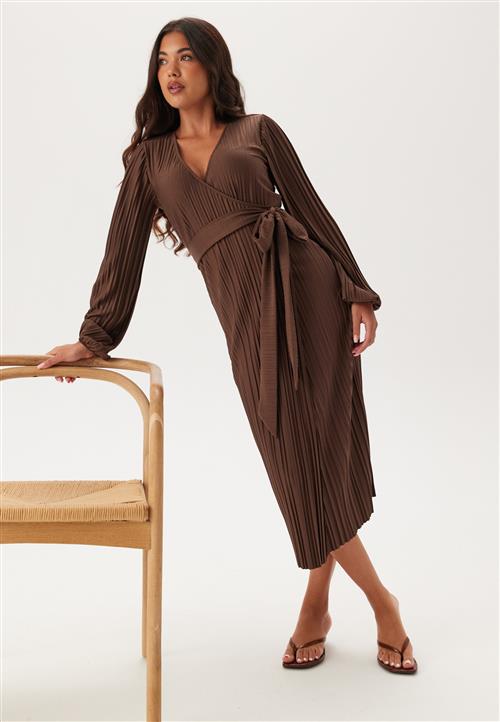 BUBBLEROOM Pleated Wrap Dress